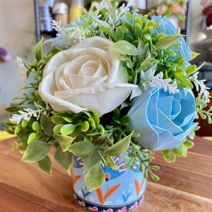 Blue Skies Wood Flower Arrangement