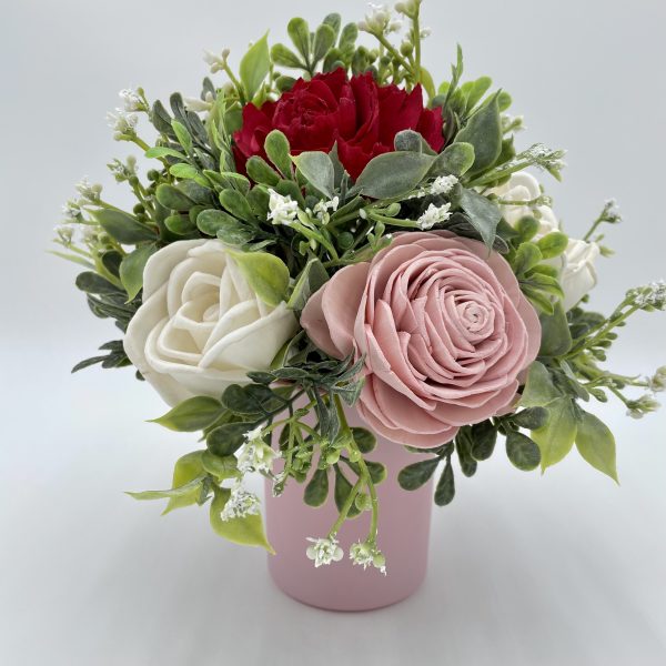 Pink Wood Flower Arrangement