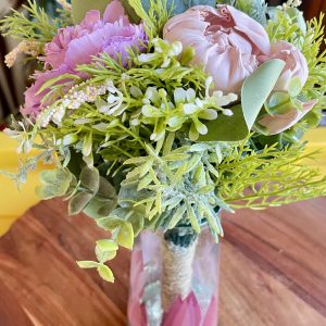 Tulip Vase Wood Flower Arrangement