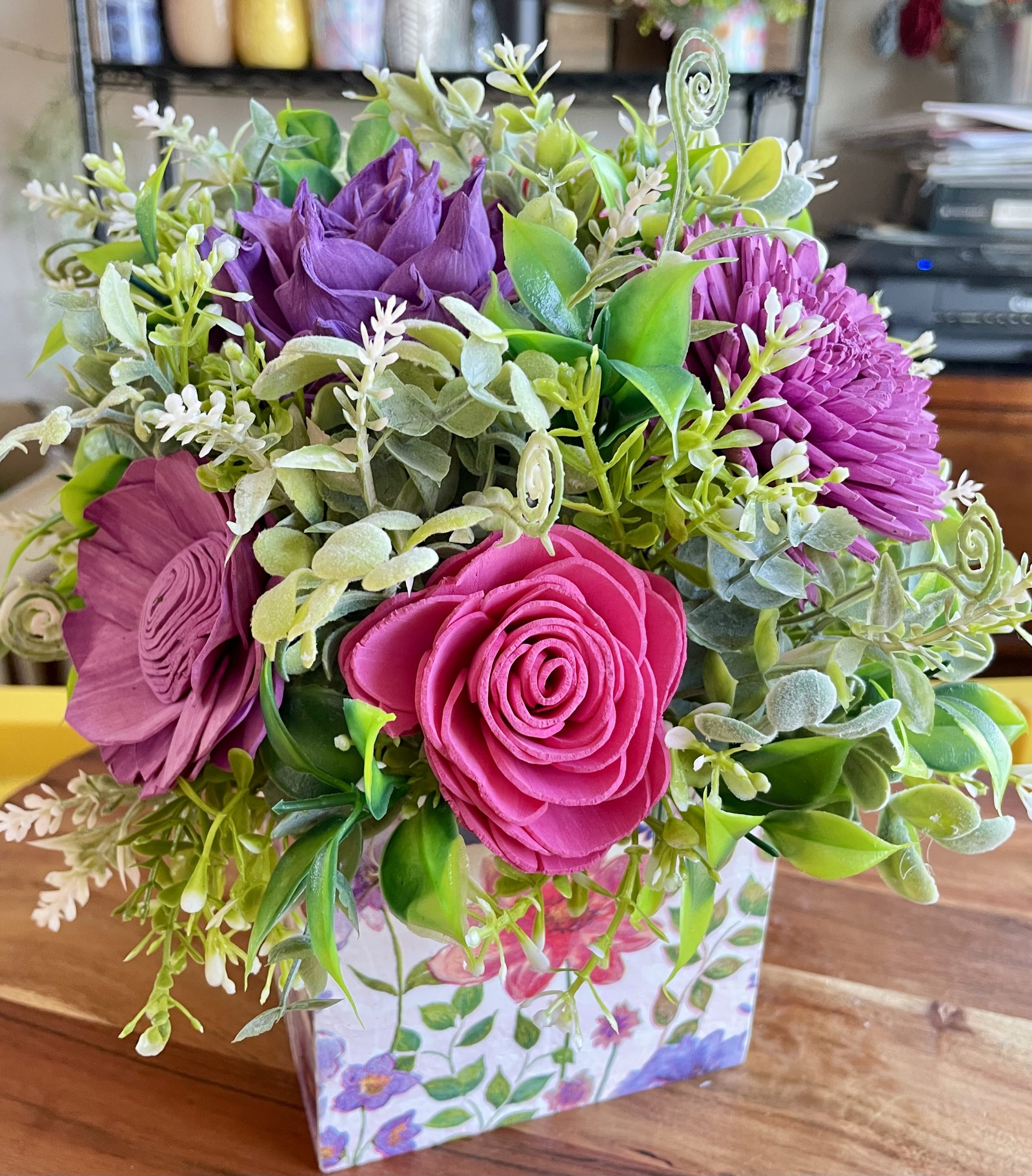 Wild Berry Wood Flower Arrangement