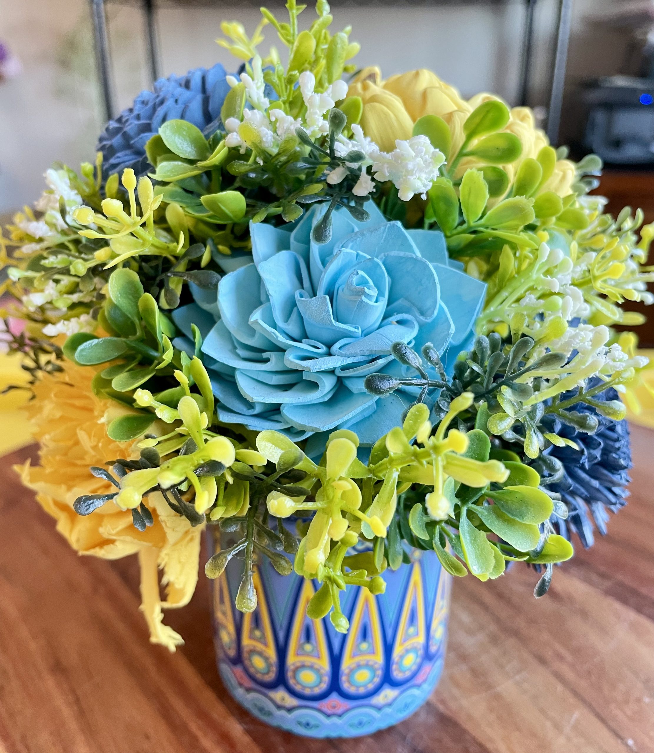 Sunshine & Sea Wood Flower Arrangement - Image 4