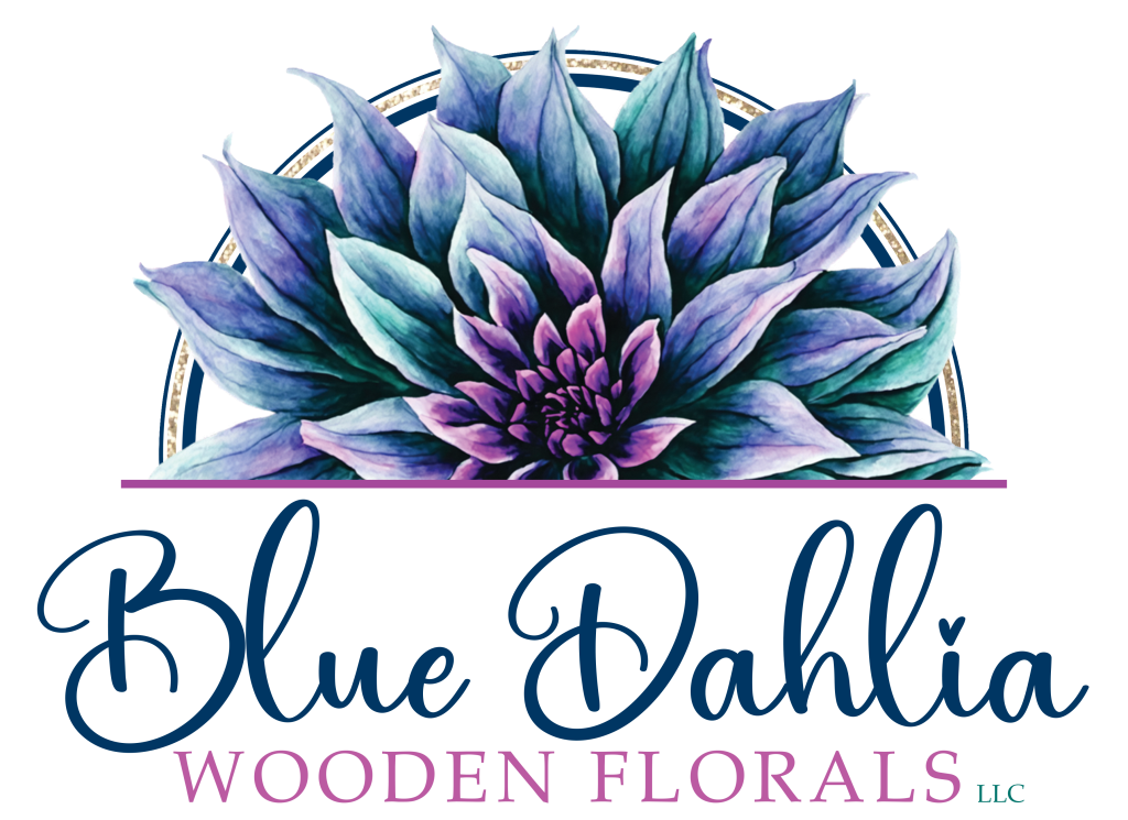 Arrangements Blue Dahlia Wooden Florals