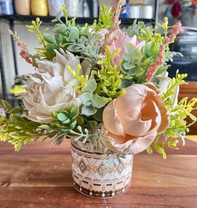 Blush Garden Wooden Floral Arrangement