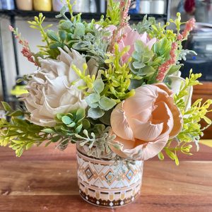 Blush Garden Wooden Floral Arrangement