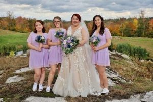 Bridal Party Wooden Flowers