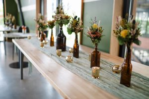 wedding wood flower center pieces