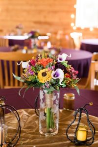 wood flower center piece